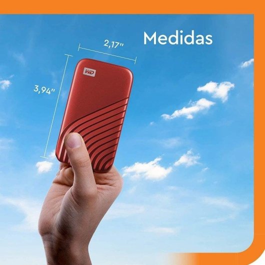 Festplatte Sandisk My Passport SSD 2TB USB-C 1050MB/s Rot