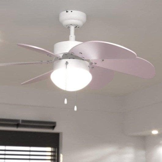 Ventilatore da soffitto Cecotec EnergySilence Aero 3600 Vision Purple 50W 6 pale luce
