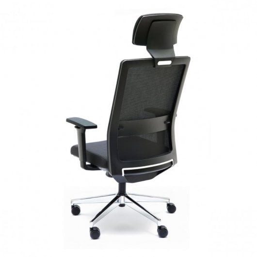 Chaise de bureau Euromof Nice avec appui-tête noir