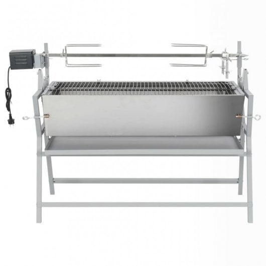 VidaXL Barbacoa Eléctrica con Asador Acero Inoxidable