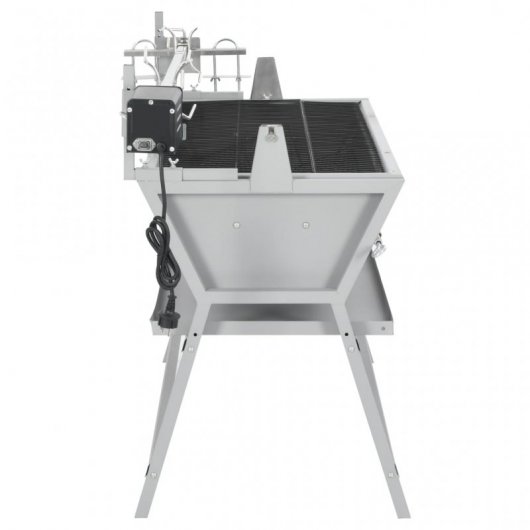 VidaXL Barbacoa Eléctrica con Asador Acero Inoxidable