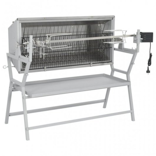 VidaXL Barbacoa Eléctrica con Asador Acero Inoxidable