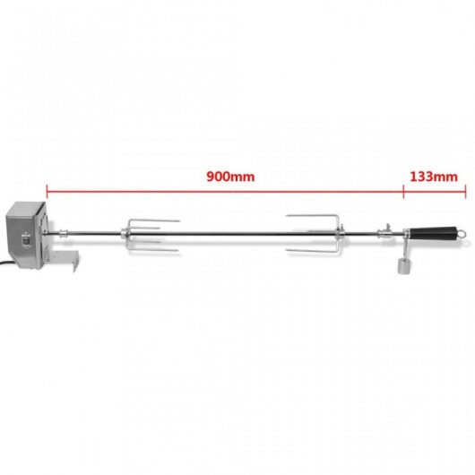 VidaXL Espetón Eléctrico para Asados 900mm 4W