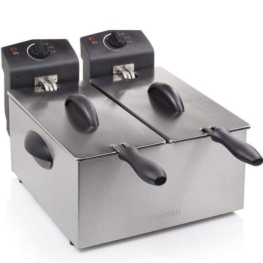 Friteuse Traditionnelle Tristar FR-6937 6L 3600W Acier Inoxydable Double Cuve
