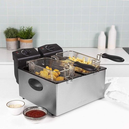 Friteuse Traditionnelle Tristar FR-6937 6L 3600W Acier Inoxydable Double Cuve