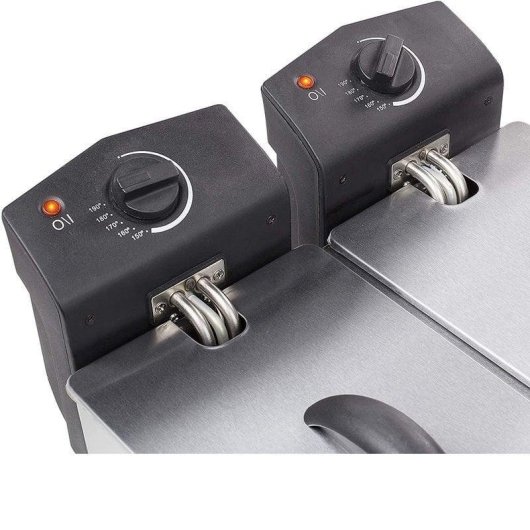 Friteuse Traditionnelle Tristar FR-6937 6L 3600W Acier Inoxydable Double Cuve