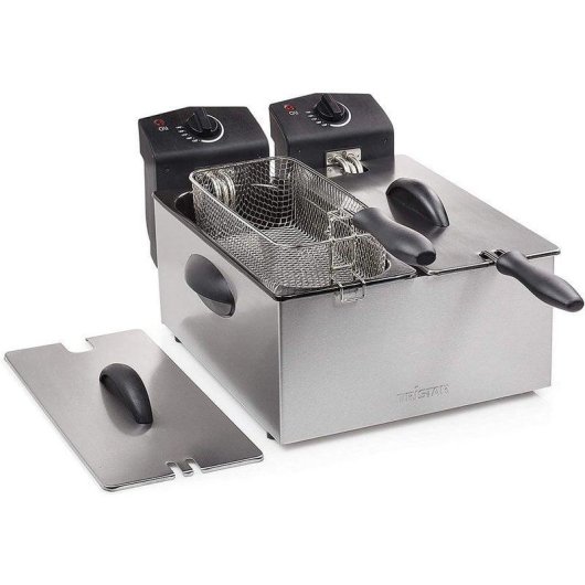 Friteuse Traditionnelle Tristar FR-6937 6L 3600W Acier Inoxydable Double Cuve