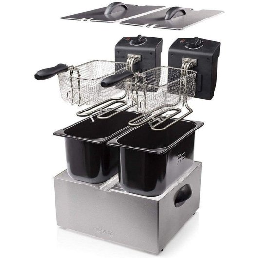 Friteuse Traditionnelle Tristar FR-6937 6L 3600W Acier Inoxydable Double Cuve