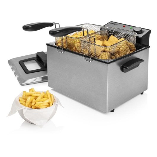 Friggitrice Princess 185000 5L 3270W con Zona Fredda e 3 Cestelli