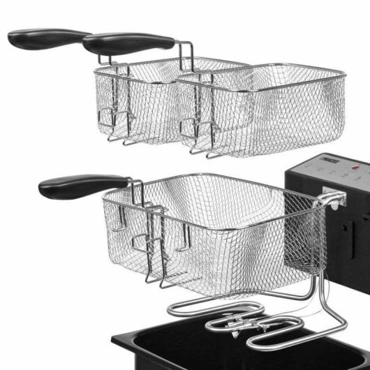 Friggitrice Princess 185000 5L 3270W con Zona Fredda e 3 Cestelli