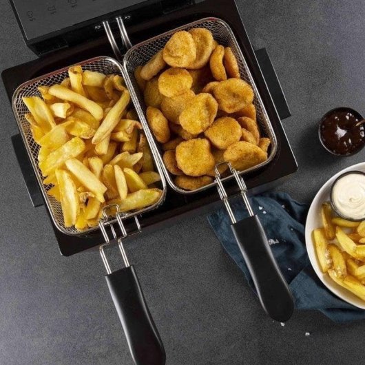 Friteuse Princess 185000 5L 3270W avec zone froide et 3 paniers