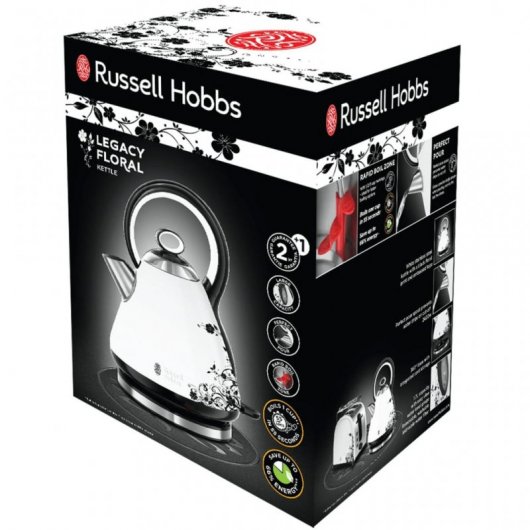 Russell Hobbs Legacy Floral Hervidor de Agua 1.7L 2400W Blanco