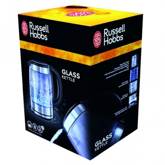 Russell Hobbs Glaswasserkocher, 1,7 l, 2000 W, silber