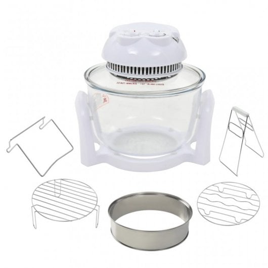 VidaXL Horno de Convección Halógeno 10L 800W Cristal