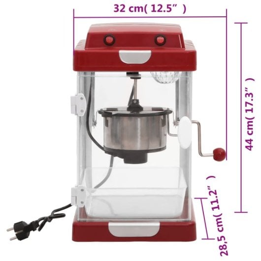 VidaXL Palomitero 310W Rojo