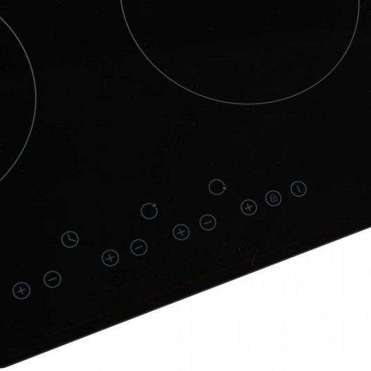 VidaXL Placa Vitrocerámica 4 Zonas 60cm Negro