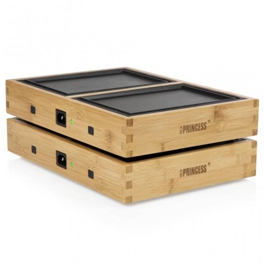 Princess 104020 Dinner4Two Pure Conjunto de Planchas de Mesa 420W Bambú