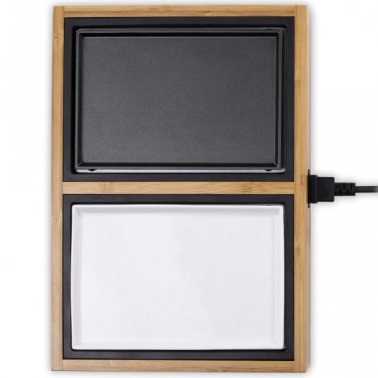 Princess 104020 Dinner4Two Pure Conjunto de Planchas de Mesa 420W Bambú