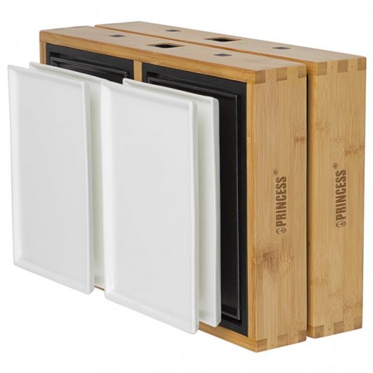 Princess 104040 Dinner4All Pure Conjunto de Planchas de Mesa 840W Bambú