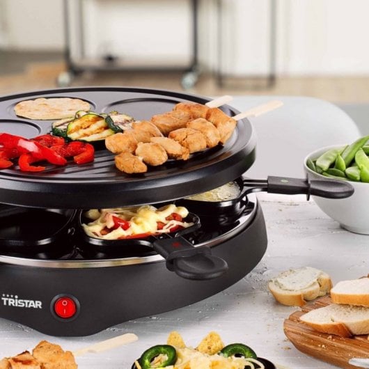 Tristar RA-2998 Plancha Raclette 6 Personas 800W Negra