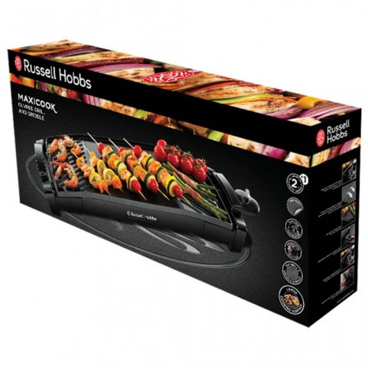 Russell Hobbs Maxicook Parrilla y Plancha Curvada 2200W Negro