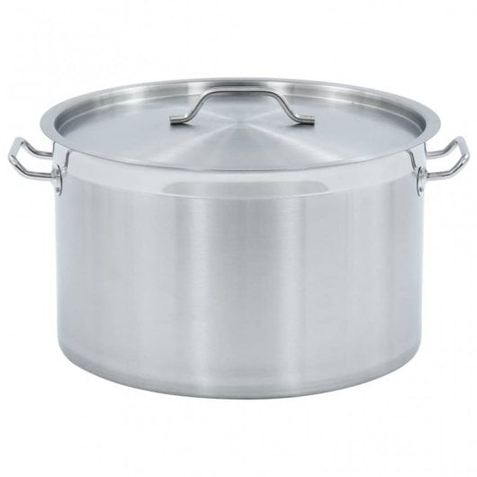 VidaXL Olla con Tapa 44L 45x28cm Acero Inoxidable