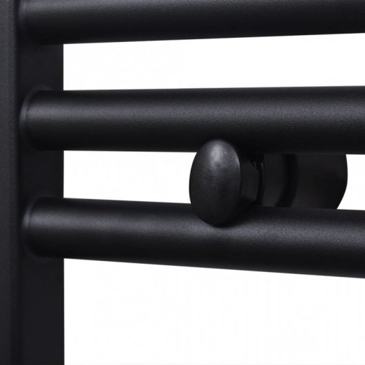 VidaXL Sèche-serviettes chauffant 480x480mm Noir