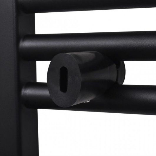 VidaXL Sèche-serviettes chauffant 480x480mm Noir