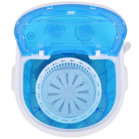 Mini Lavatrice VidaXL con 1 Cestello 2,6 Kg A Bianco/Blu