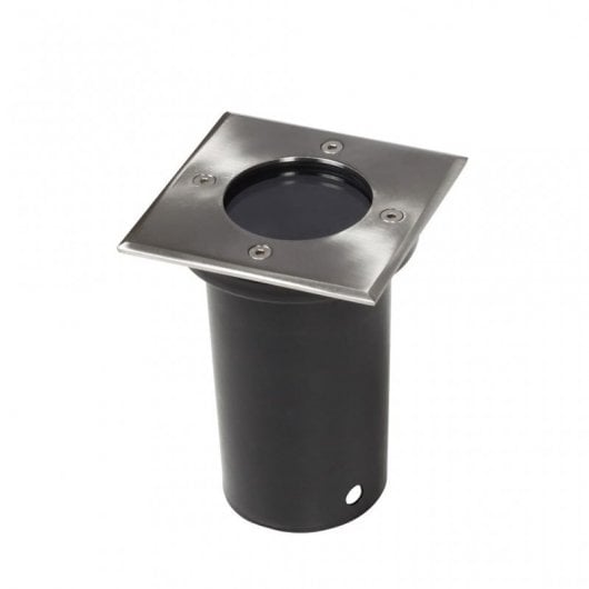 VidaXL Pack de 12 Spots de Sol Carrés pour Jardin GU10 Noir/Argent
