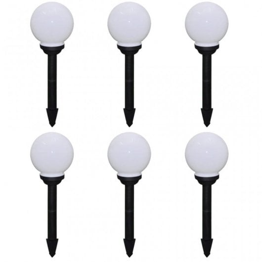 VidaXL Pack de 6 Lampes Solaires de Jardin LED 20cm