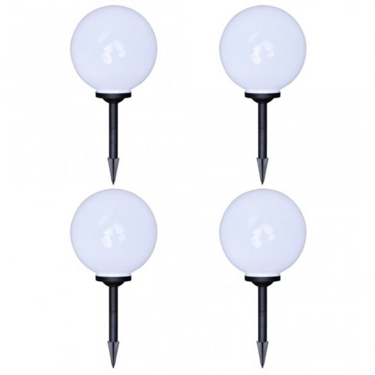VidaXL Pack 4 Lámparas Solares LED para Jardín 30cm