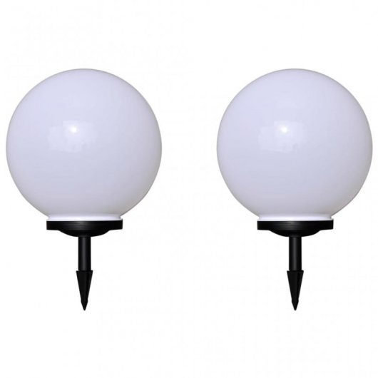 VidaXL Pack 2 Lámparas Solares LED Esféricas para Jardín 40cm