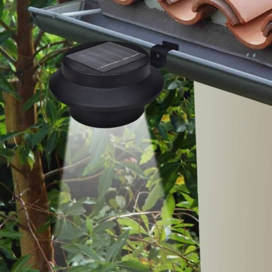 VidaXL Pack de 12 Spots Solaires LED pour Clôture de Jardin Noir