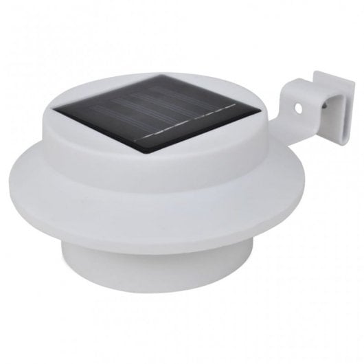 VidaXL Pack de 12 Spots Solaires LED Blancs pour Clôture de Jardin