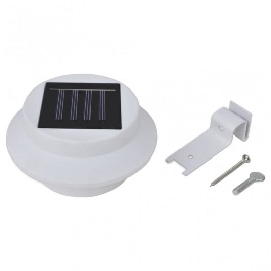 VidaXL Pack de 12 Spots Solaires LED Blancs pour Clôture de Jardin
