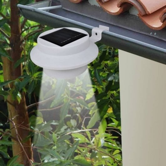 VidaXL Pack de 12 Spots Solaires LED Blancs pour Clôture de Jardin