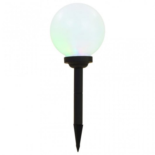VidaXL Pack de 6 Lampes Solaires LED RVB Sphériques pour Extérieur 20cm