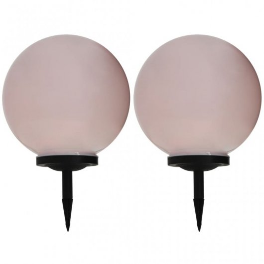 VidaXL Pack de 2 Lampes Solaires LED RVB Sphériques pour Extérieur 40cm