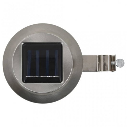 VidaXL Pack 12 Focos LED Solares para Exterior Redondos Plata
