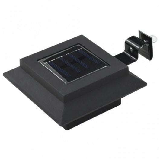 VidaXL Pack de 12 Spots Extérieurs LED Solaires Carrés Noirs
