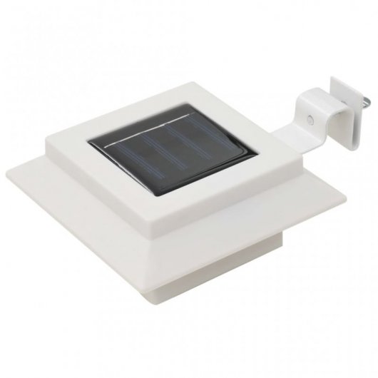 VidaXL Confezione da 12 Faretti da Esterno LED Solari Quadrati