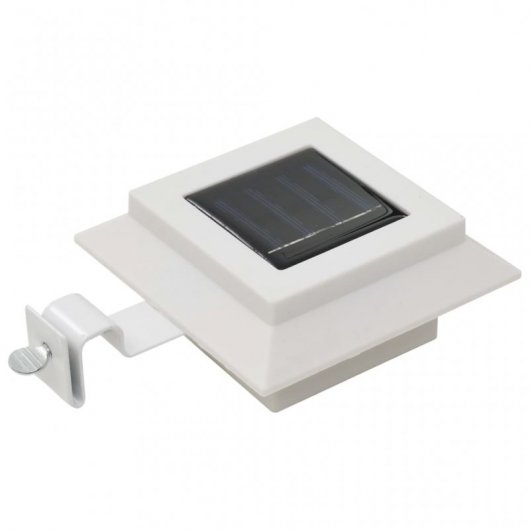 VidaXL Confezione da 12 Faretti da Esterno LED Solari Quadrati
