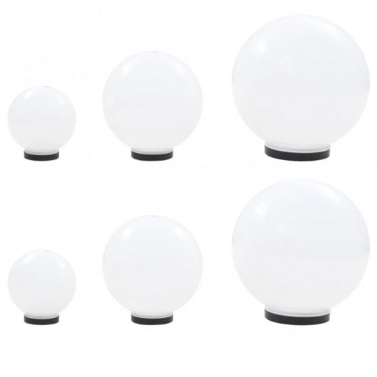 VidaXL Juego Lámparas de Bola LED E27 20/30/40cm 6 Unidades