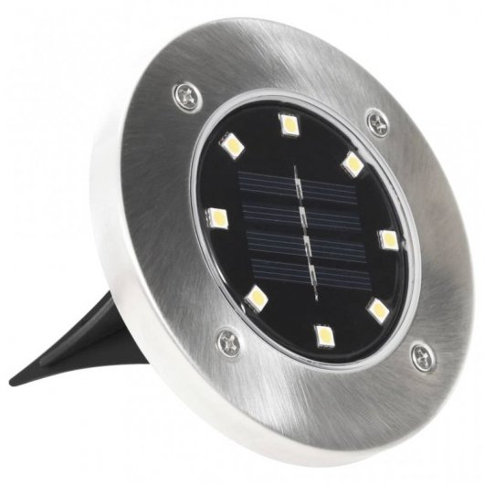 VidaXL Pack 8 Focos Solares LED RGB de Suelo