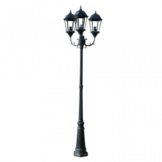 VidaXL Lampada da Giardino 3xE27 230 cm Verde Scuro/Nero