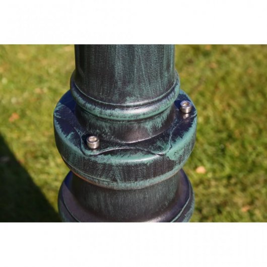 VidaXL Lampada da Giardino 3xE27 230 cm Verde Scuro/Nero