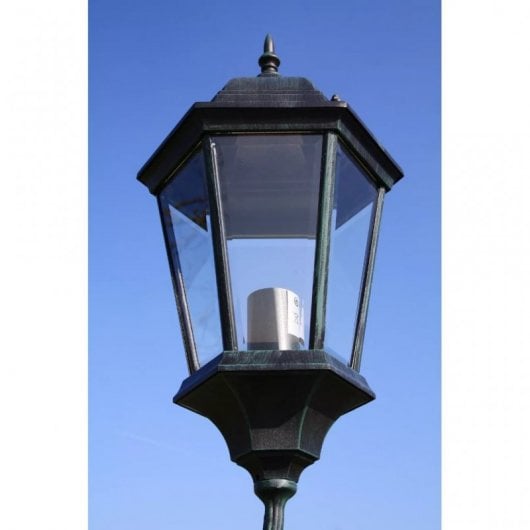 VidaXL Lampada da Giardino 2xE27 230 cm Verde Scuro/Nero