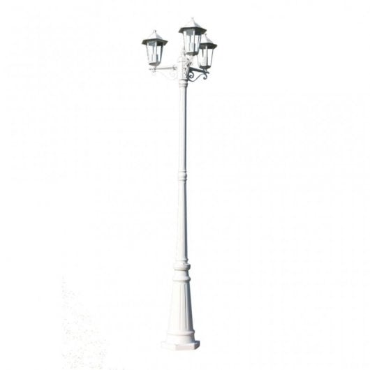 Lampada da giardino VidaXL 3xE27 215 cm Bianca