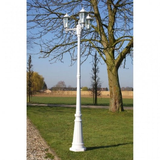 Lampada da giardino VidaXL 3xE27 215 cm Bianca